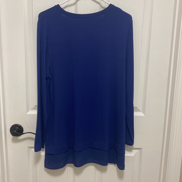 Chico’s long sleeve royal blue like top vg preowned condition size Chico 2 or L - Picture 3 of 10